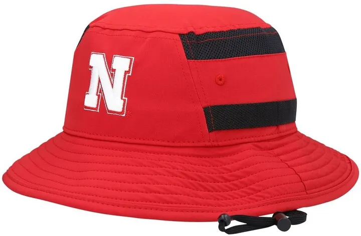 Men's Scarlet Nebraska Huskers 2021 Sideline Aeroready Bucket Hat