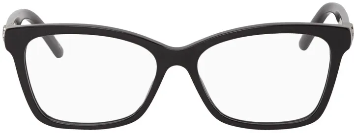 Balenciaga Black Rectangular Optical Glasses