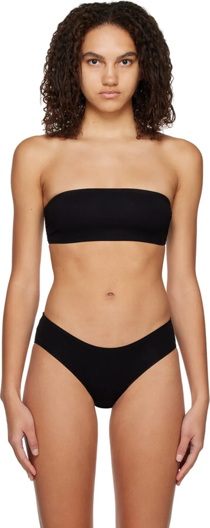 Filippa K Black Bandeau Bikini Top