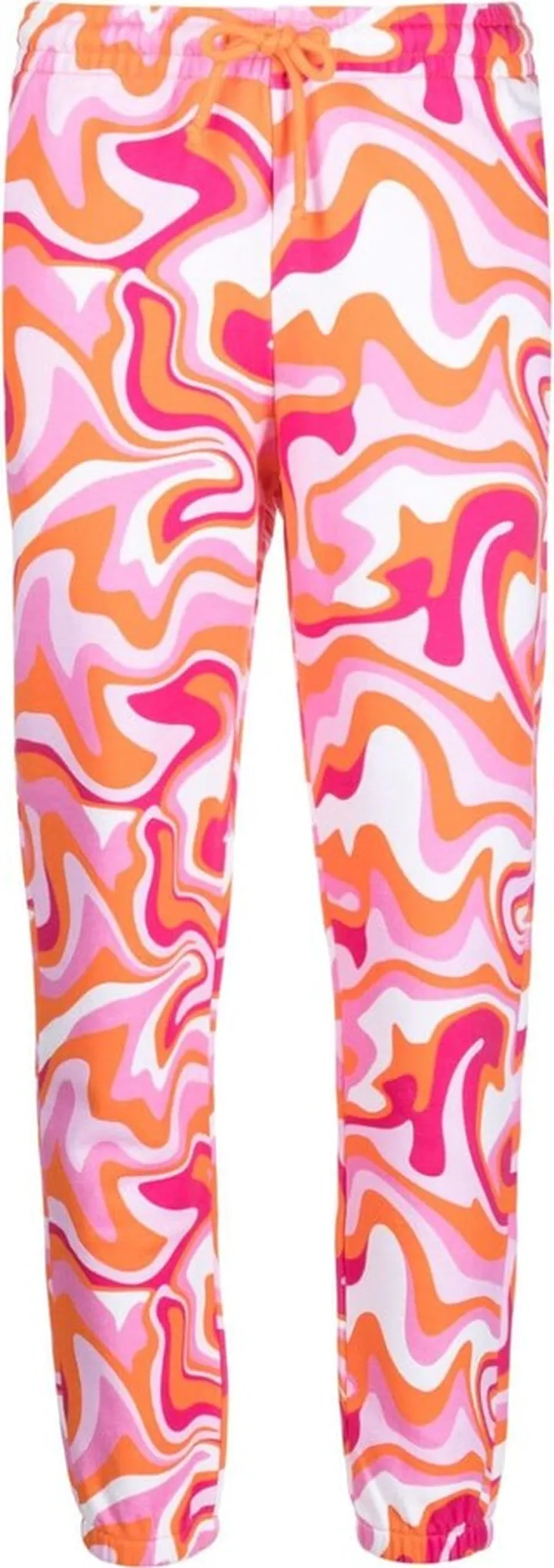 Wave-Print Cotton Track Pants