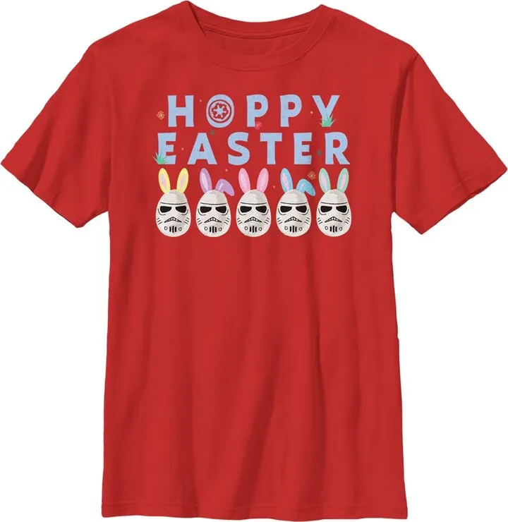 Boy's Star Wars: A New Hope Stormtrooper Easter Eggs T-Shirt - Red - X Large