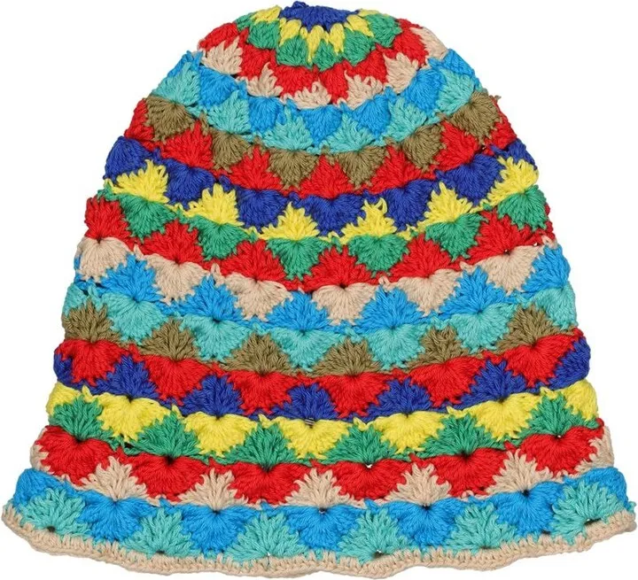Handmade cotton crochet bucket hat