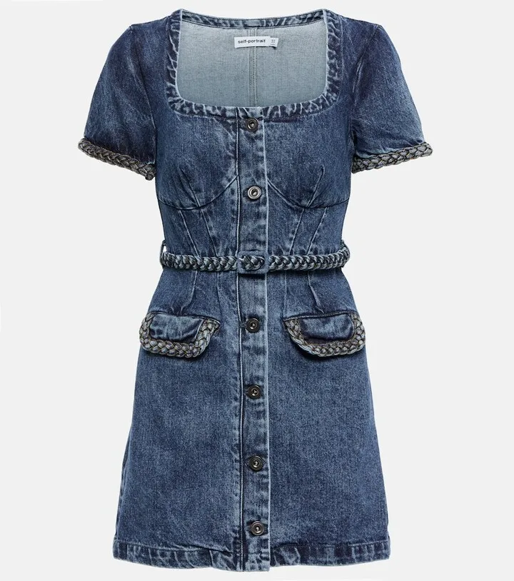 Denim mini dress