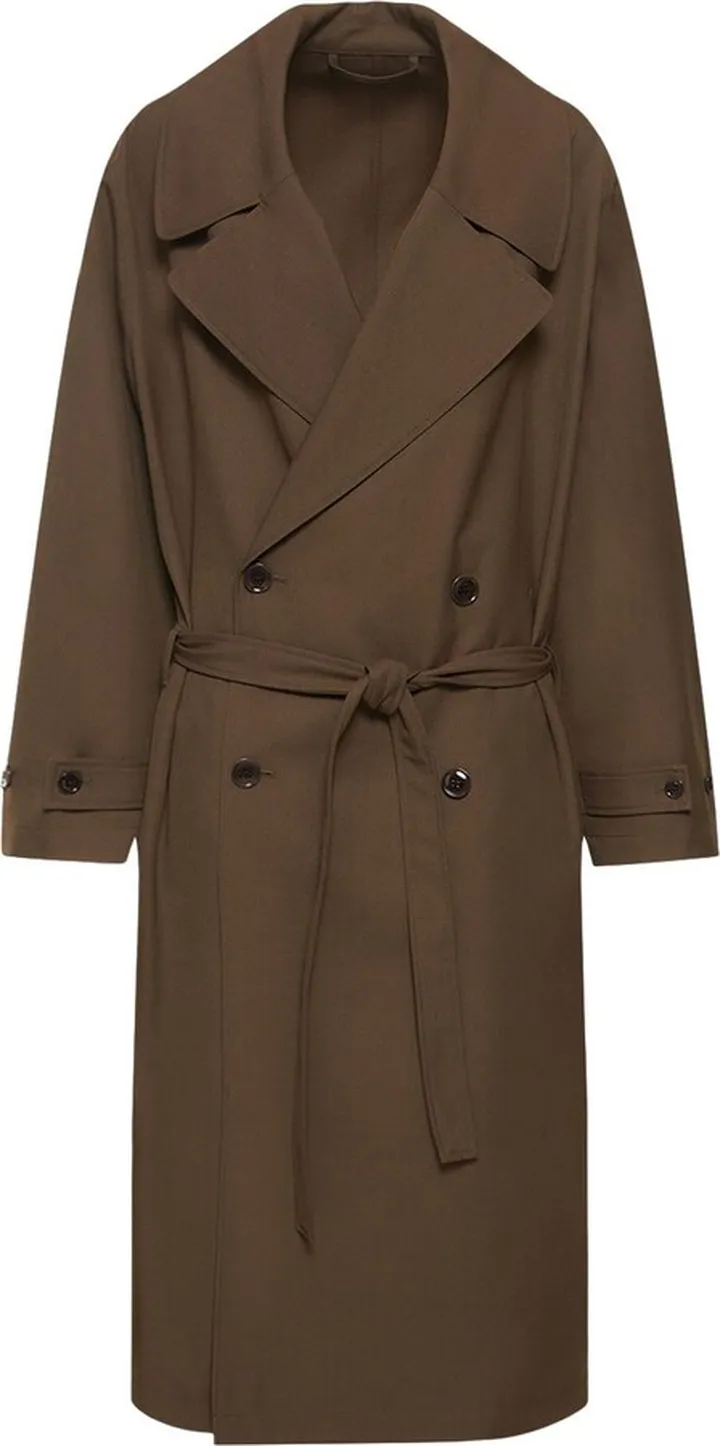 Double breast wool blend overcoat