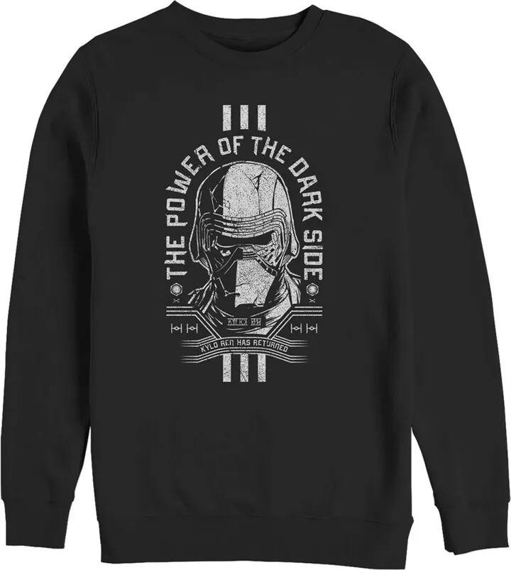 Boy's Star Wars: The Rise of Skywalker Cracked Kylo Pull Over Hoodie - Black - Large