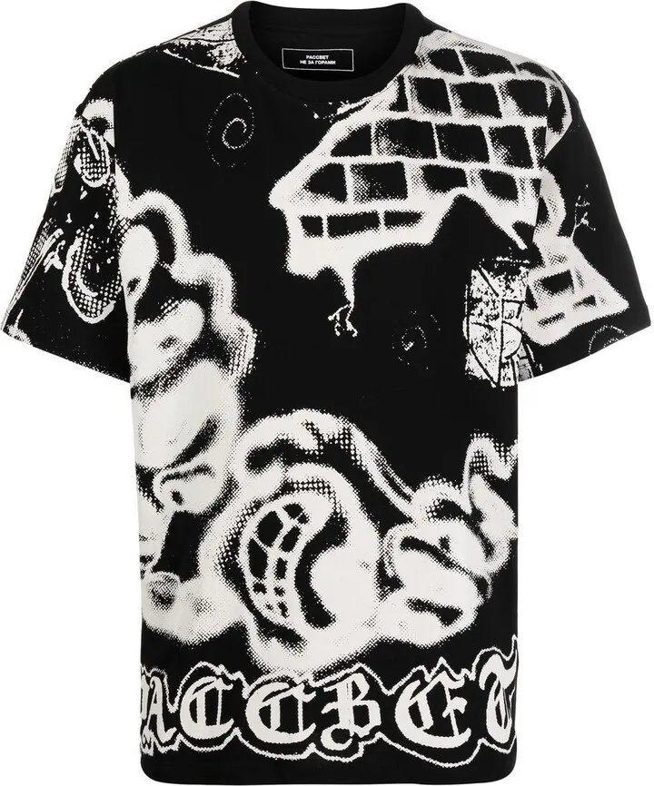 Spray graphic-print T-shirt