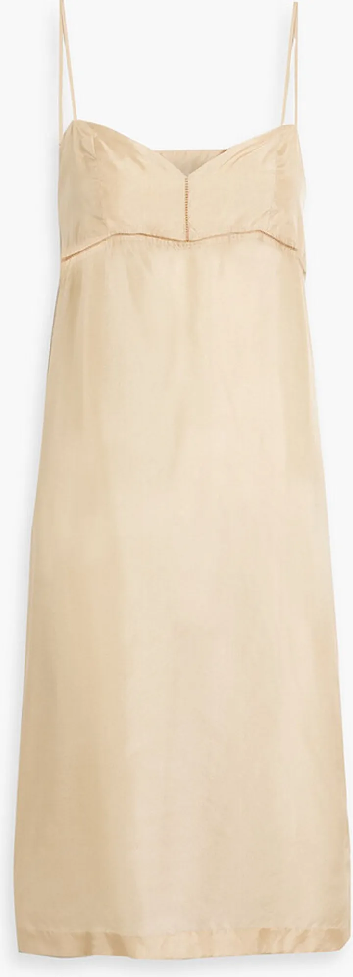 Silk-charmuese slip dress