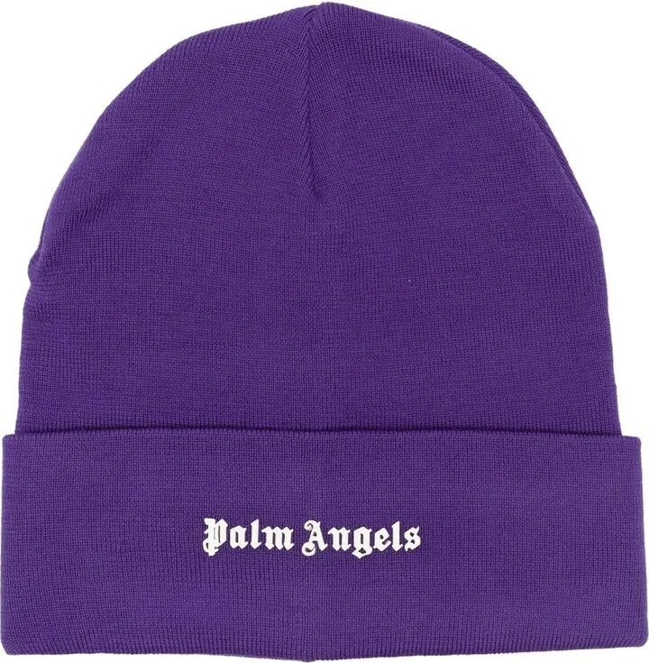 Logo-Print Knit Beanie