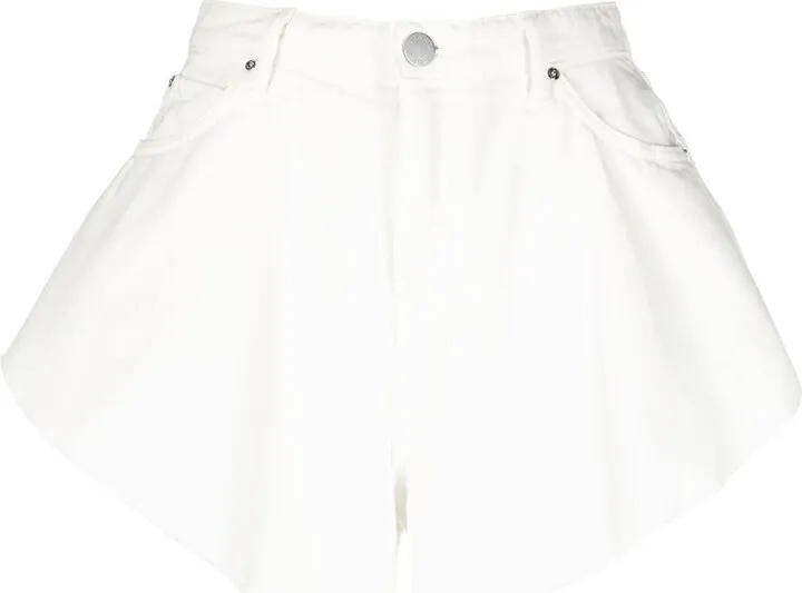 A-line denim shorts