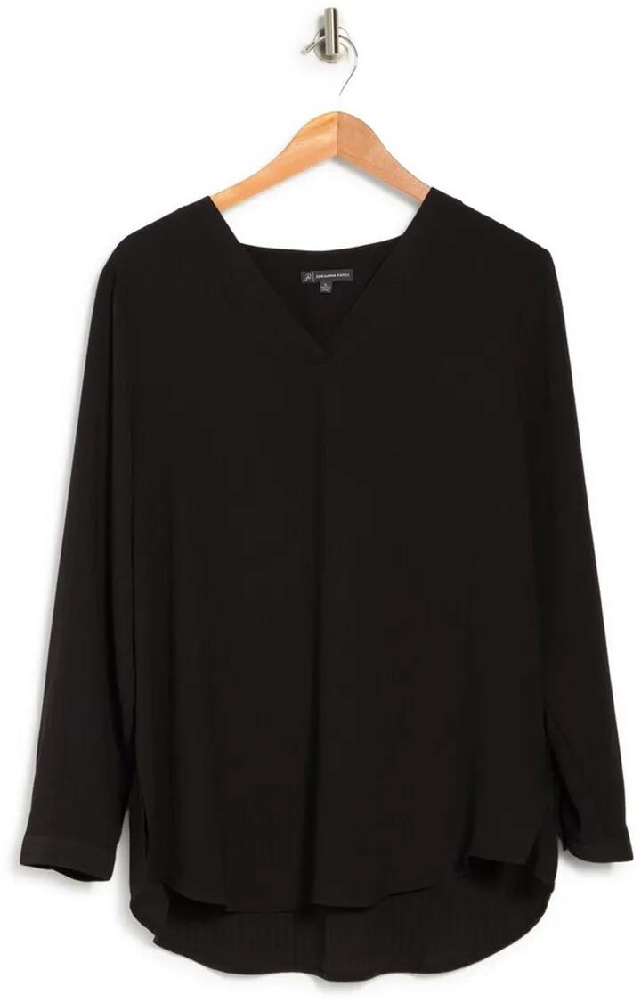 Solid Textured Stripe Tunic