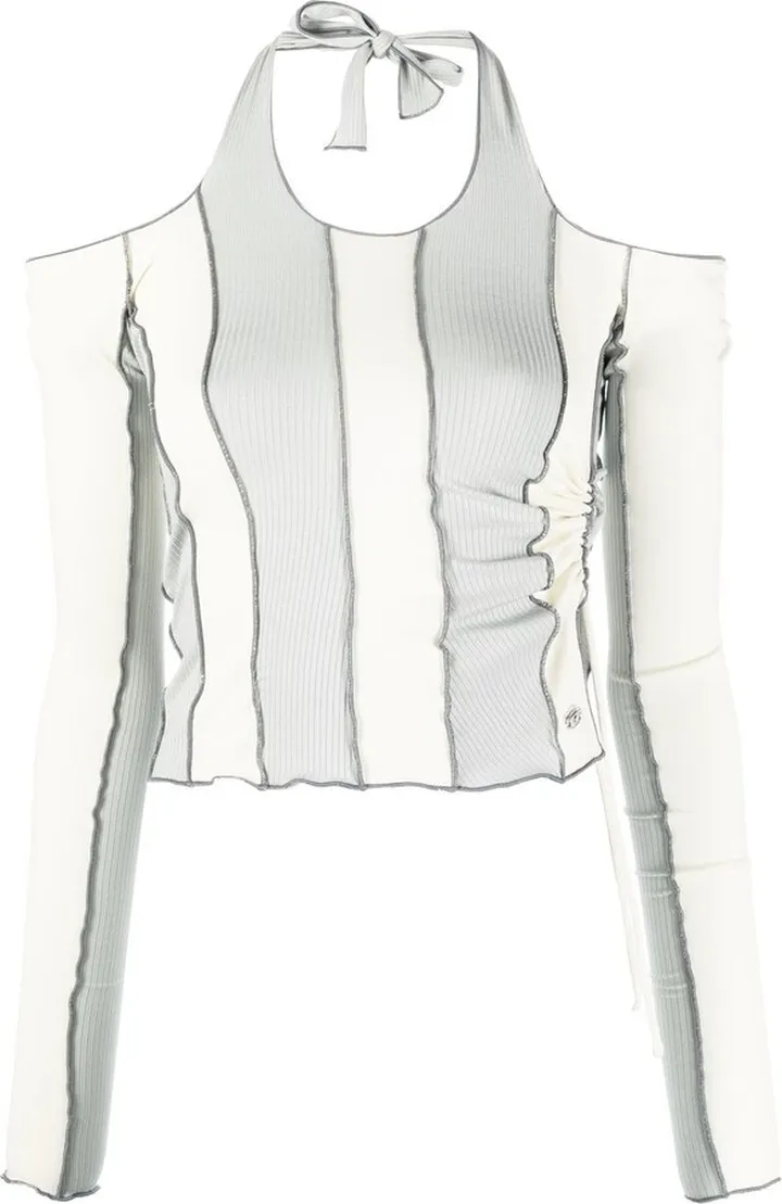Halterneck Long-Sleeved Top