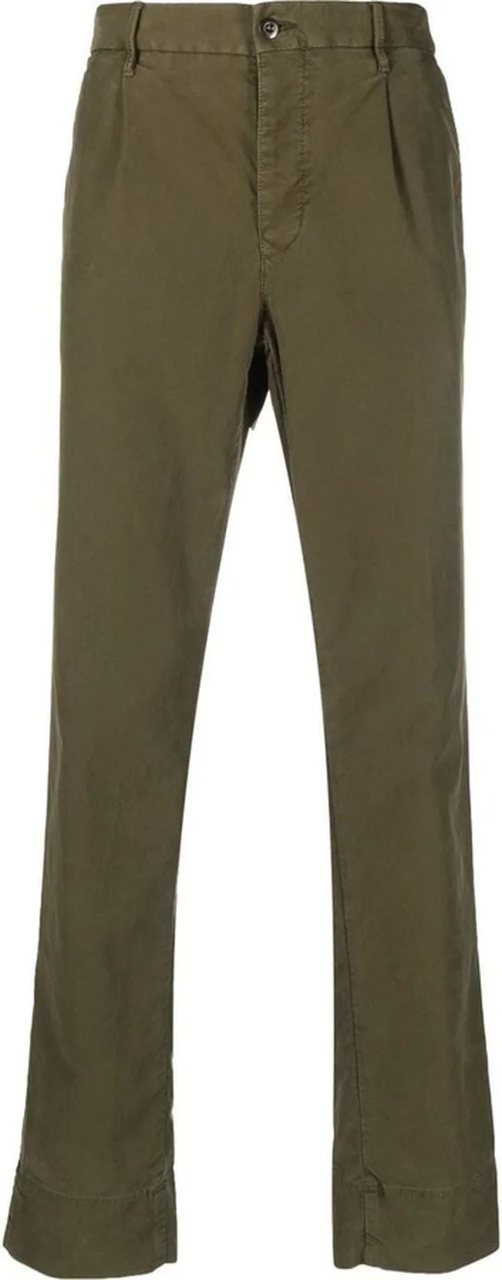 Tapered-Leg Cotton Trousers