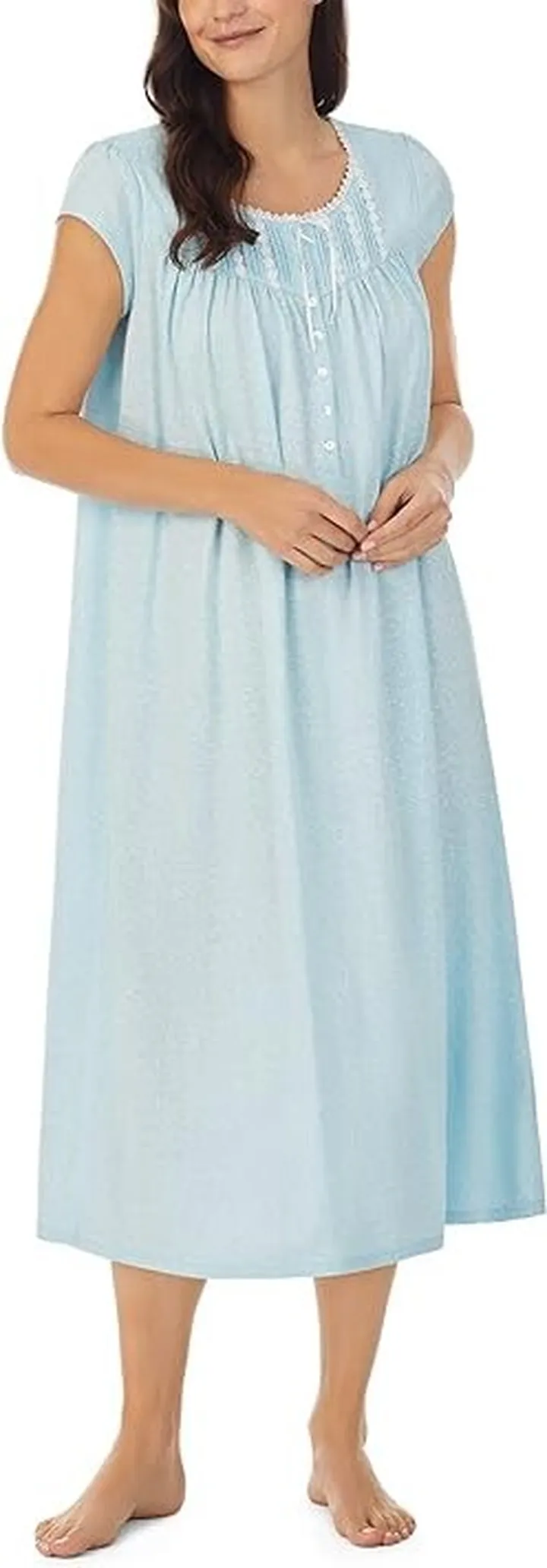Eileen West Cap Sleeve Ballet Gown (Swirl Ditsy) Women's Pajama