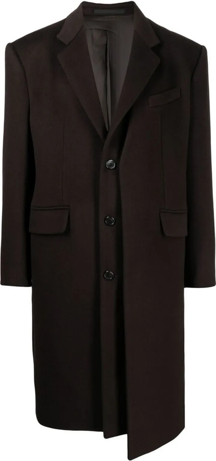 Layered Single-Breasted Coat