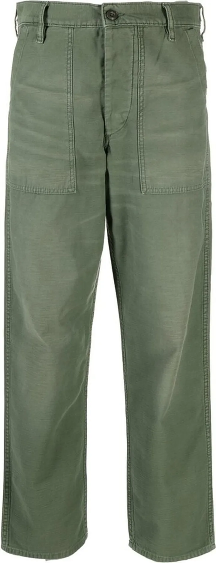 Straight-Leg Cotton Trousers