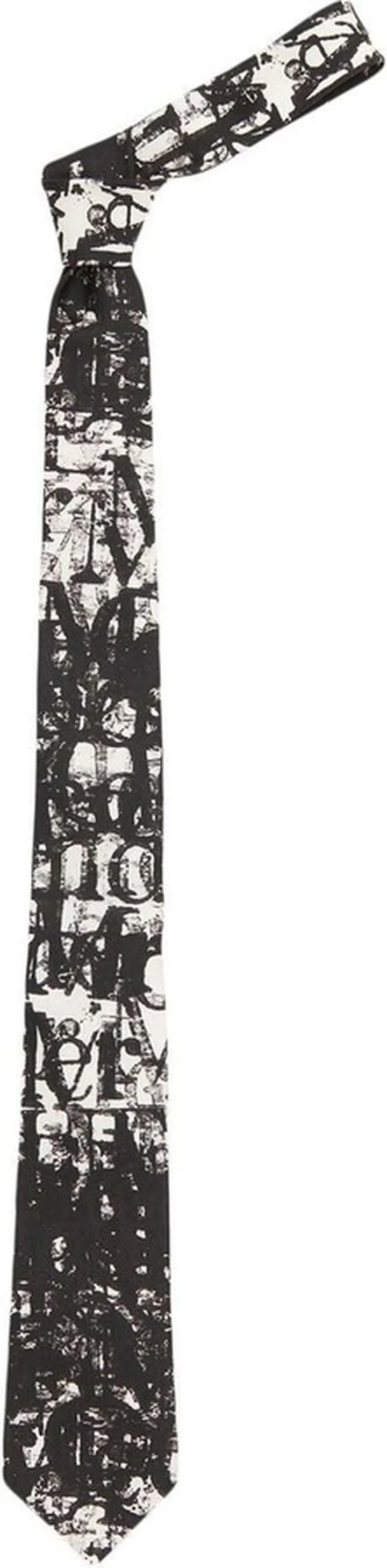 Logo-Stamp Graphic-Print Tie