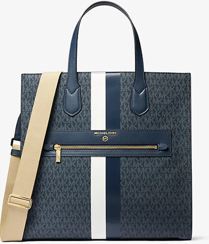 Kempner Large Logo Stripe Tote Bag
