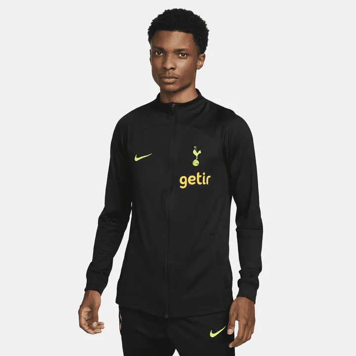 Tottenham Hotspur Strike Nike Men's Dri-FIT Soccer Track Jacket in Black