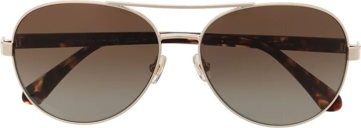 Averie tortoiseshell-effect round-frame sunglasses