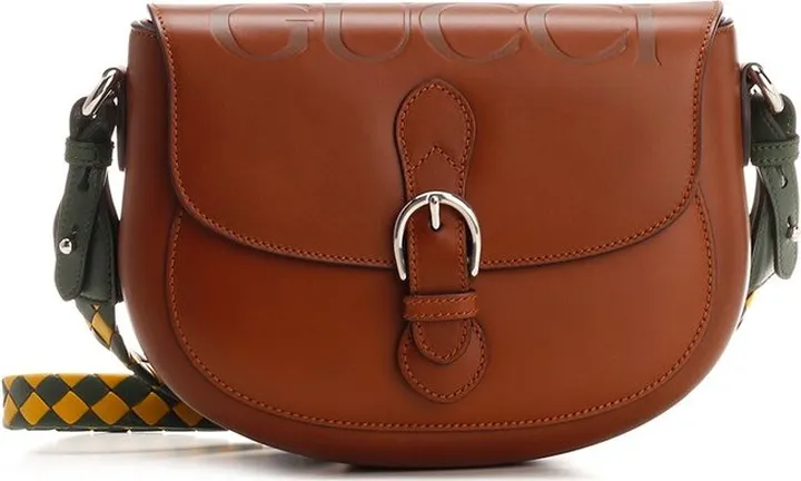 Gucci Logo Printed Foldover Shoulder Bag