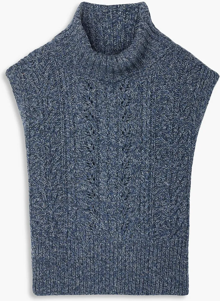 Collina cable-knit turtleneck vest