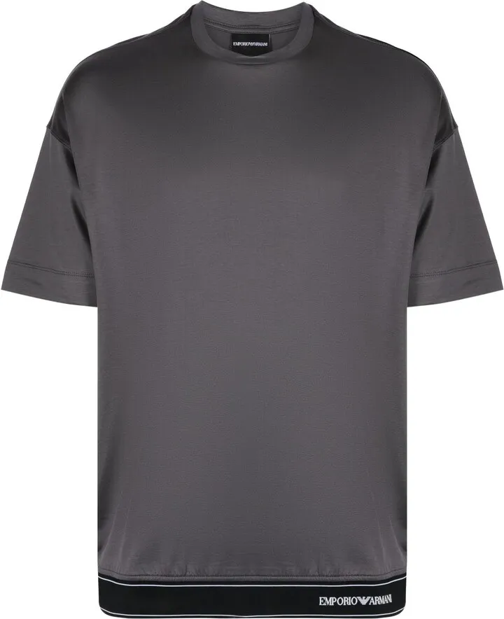 logo-tape crew-neck T-shirt