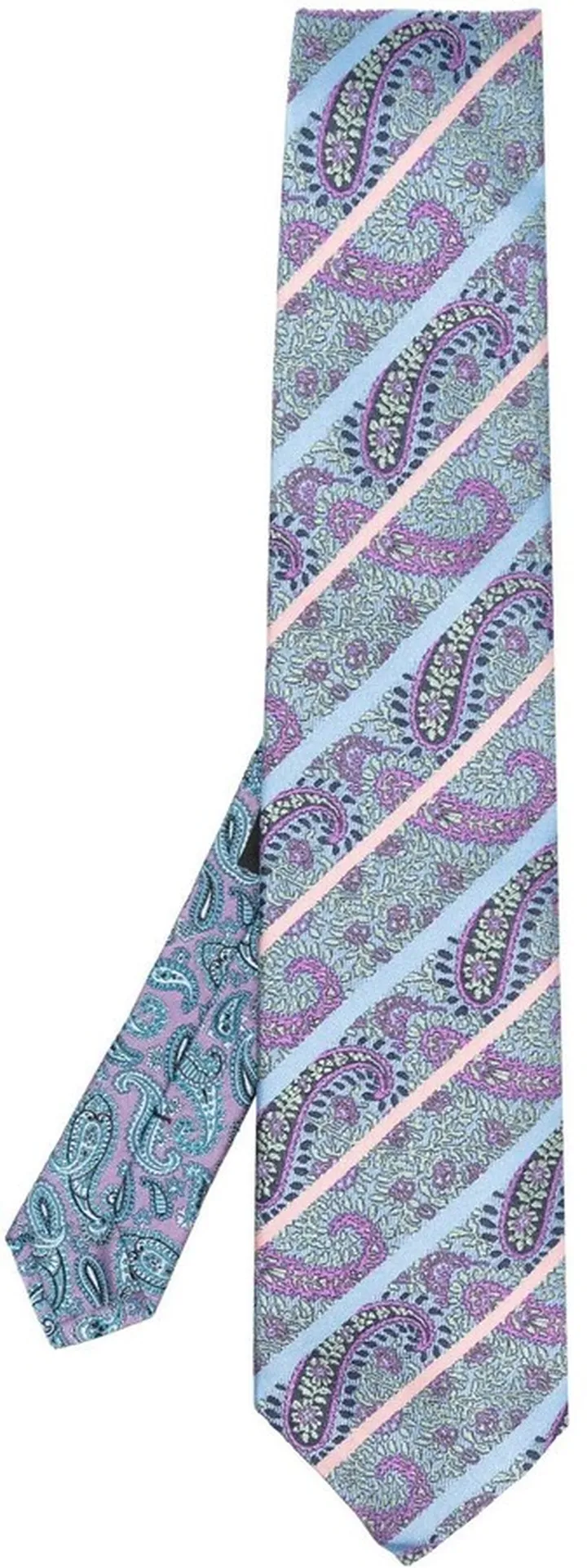 Paisley-Stripe Silk Jacquard Tie