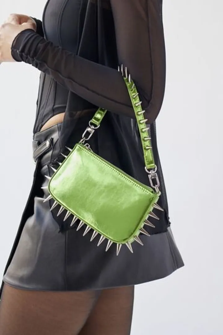 UO Paige Stud Mini Baguette Bag
