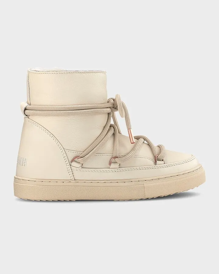 Napa Shearling Lace-Up Snow Booties