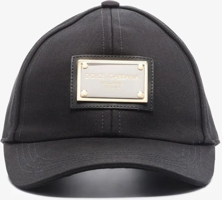 Black Logo Plaque Baseball Cap