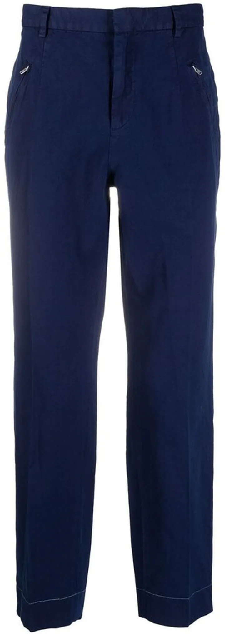 Zip Pocket Cropped Trousers
