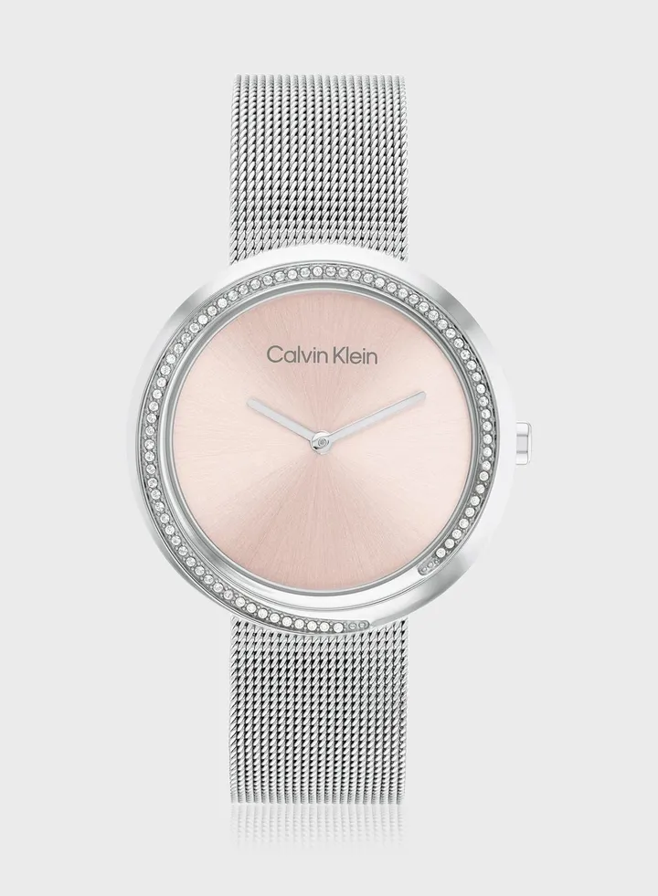 Twist Mesh Strap Analog Watch