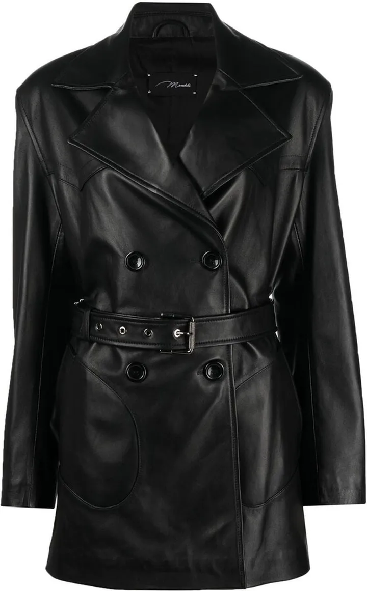 Double-Breasted Belted Coat