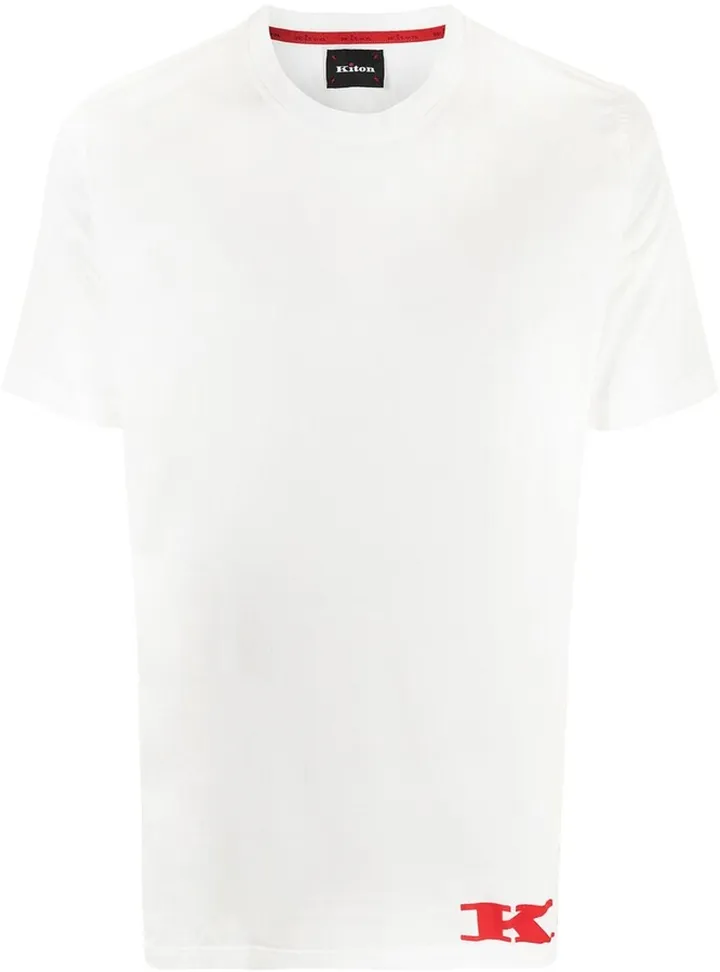 flocked logo T-shirt
