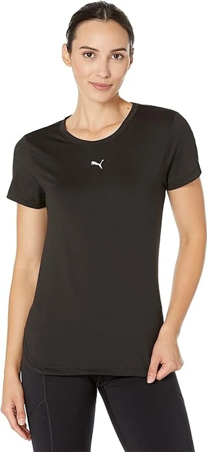 PUMA Run Cloudspun Tee (Puma Black) Women's Clothing