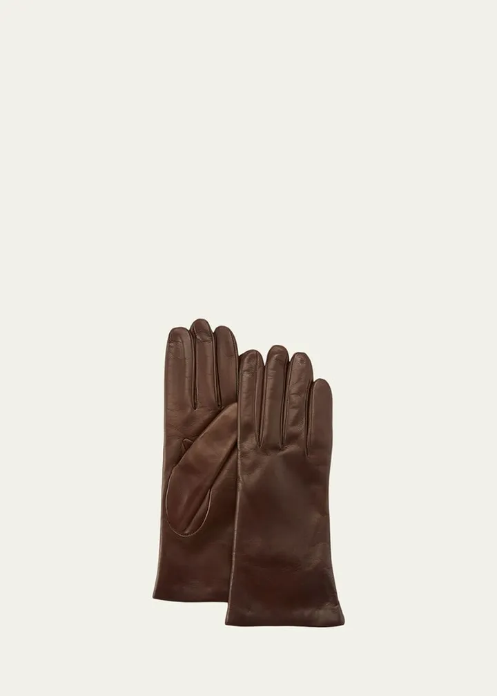 Cashmere-Lined Napa Leather Gloves
