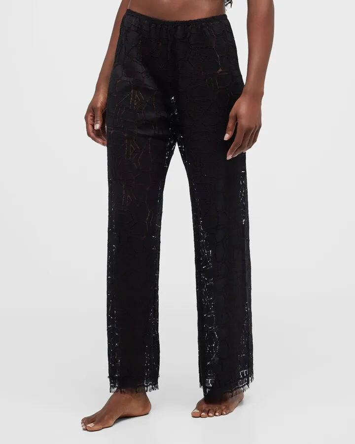 Daniel Wide-Leg Lace Pants