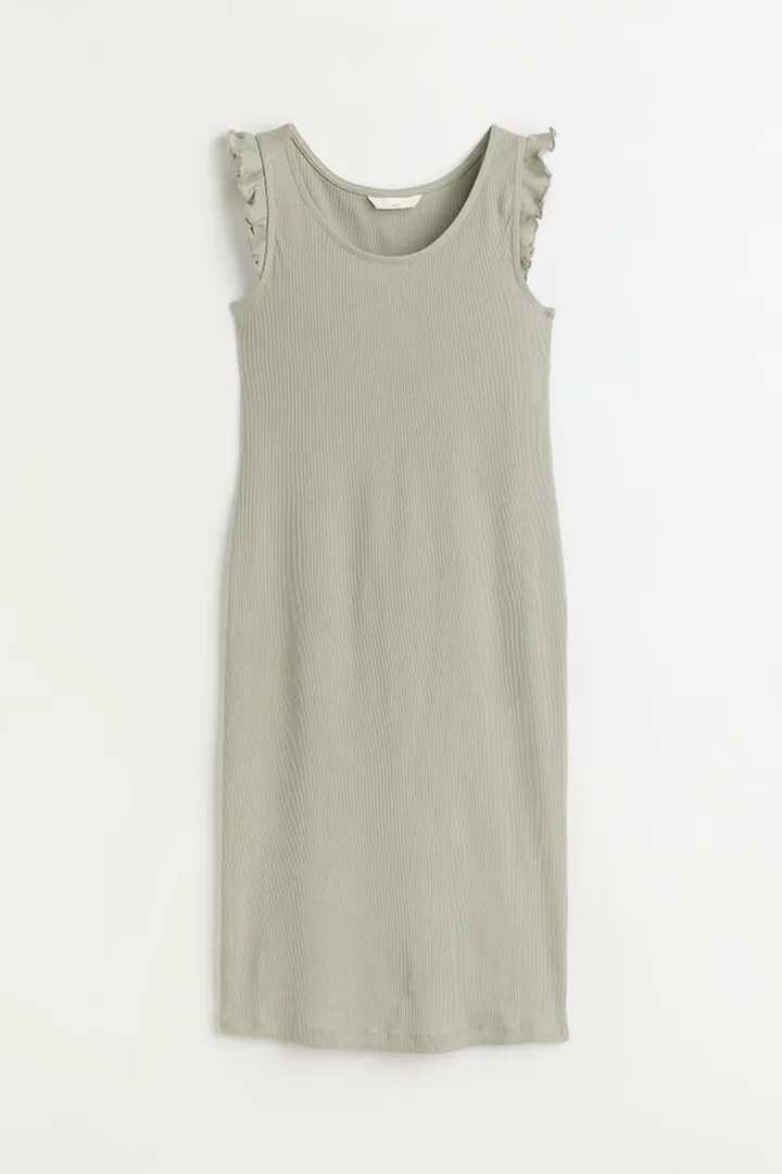 MAMA Ruffle-trimmed Jersey Dress