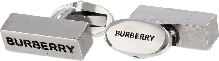 Engraved Burberry logo cufflinks