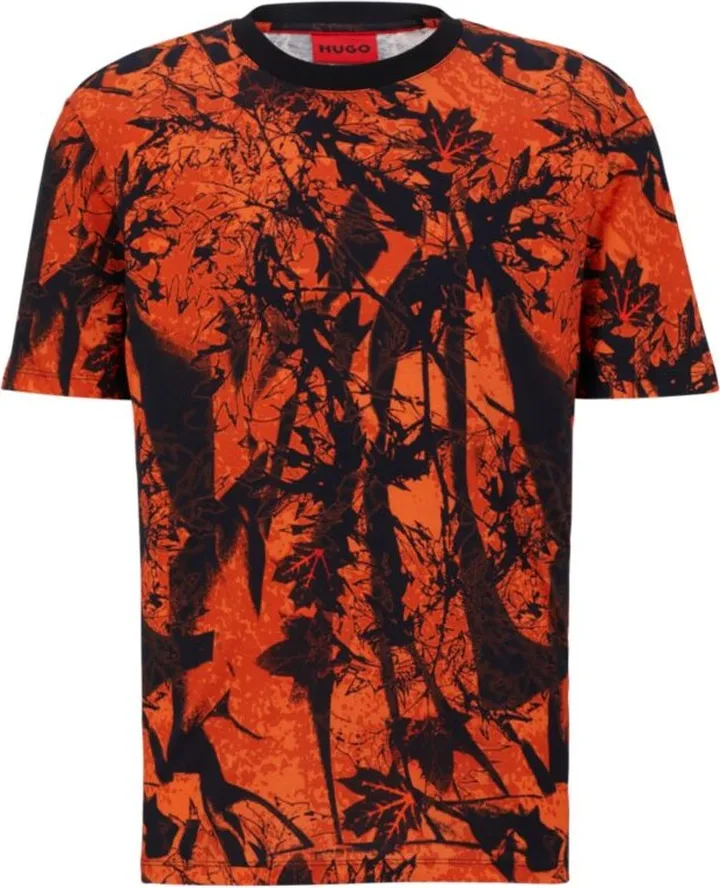 Cotton-jersey T-shirt with seasonal print