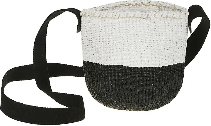 Colourblock Woven Shoulder Bag