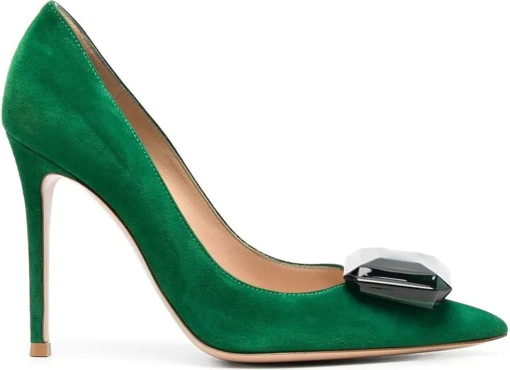 Jaipur maxi-gemstone pumps
