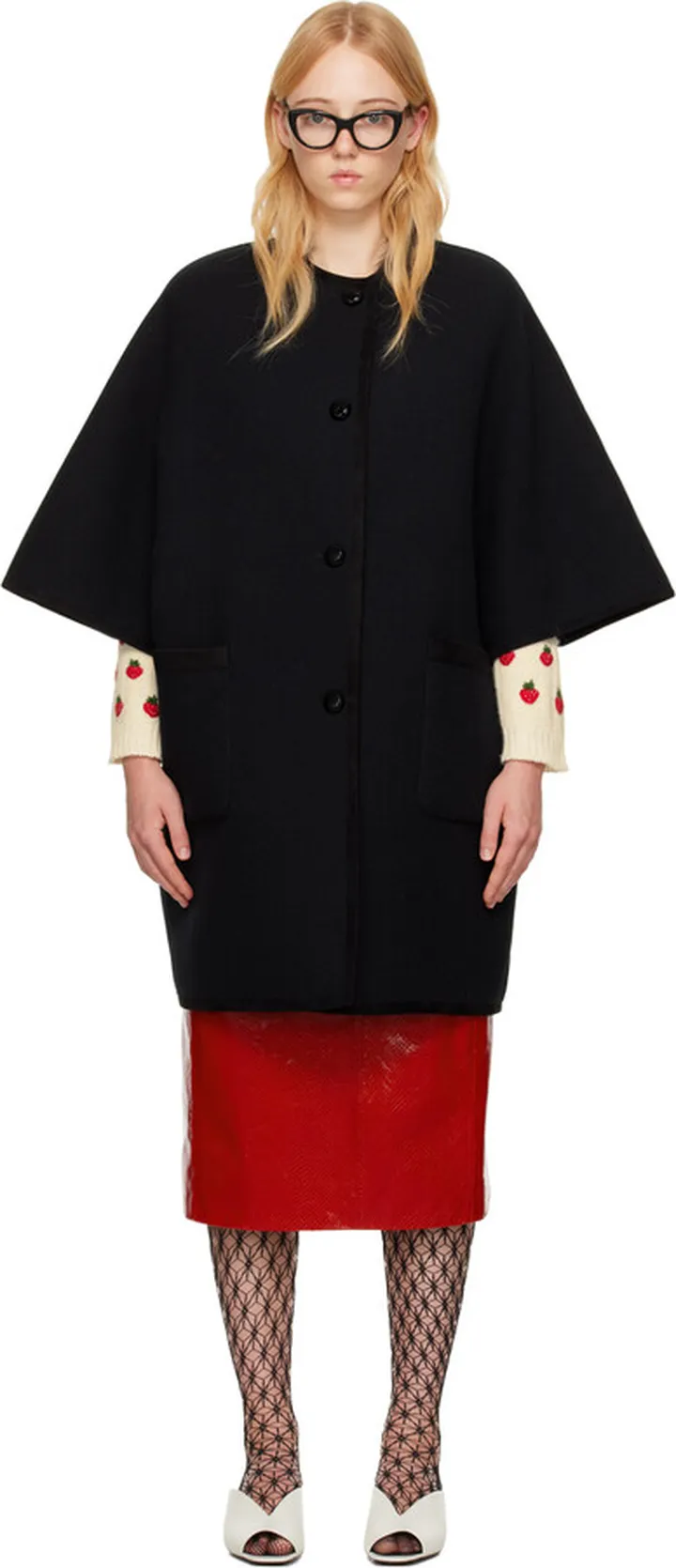 Gucci Black GG Reversible Coat