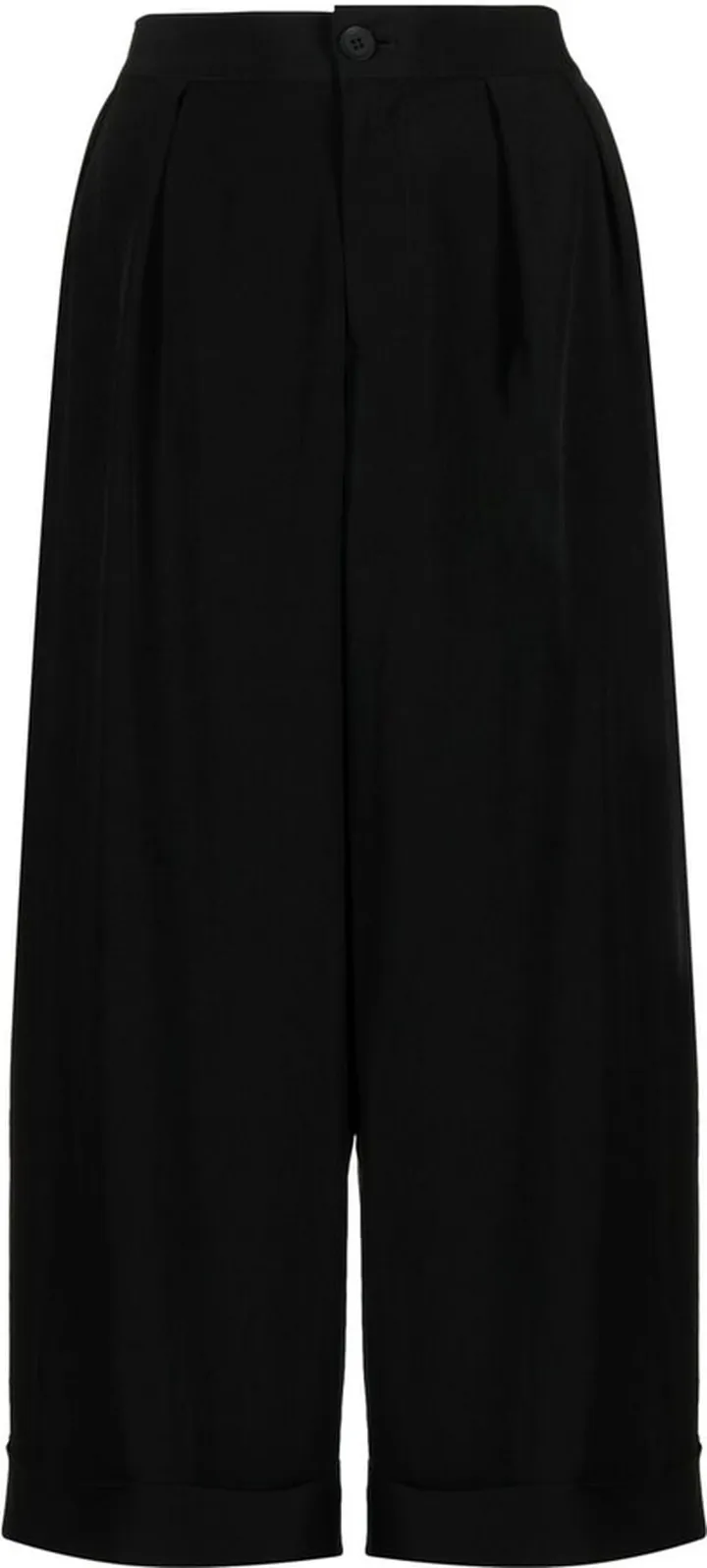 Drop-Crotch Cropped Trousers