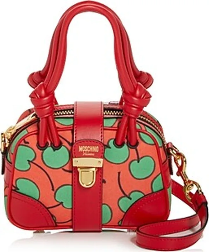 Moschino Cherry Canvas Crossbody Bag