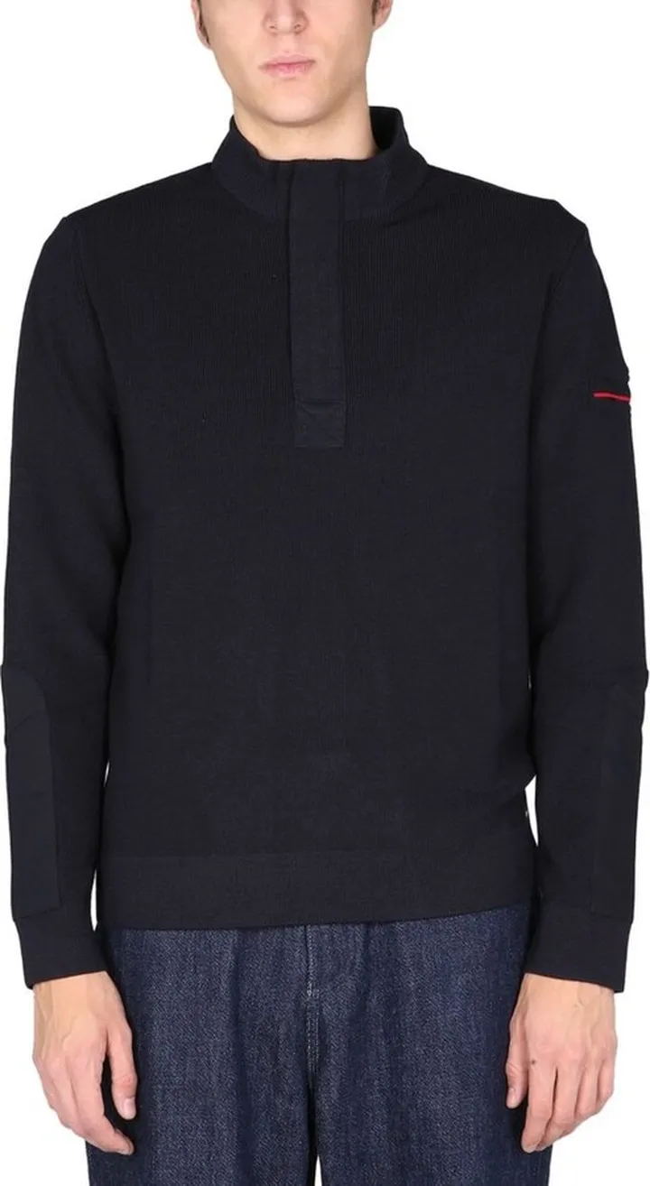 Saint James Logo Patch Half-Zipped Sweater