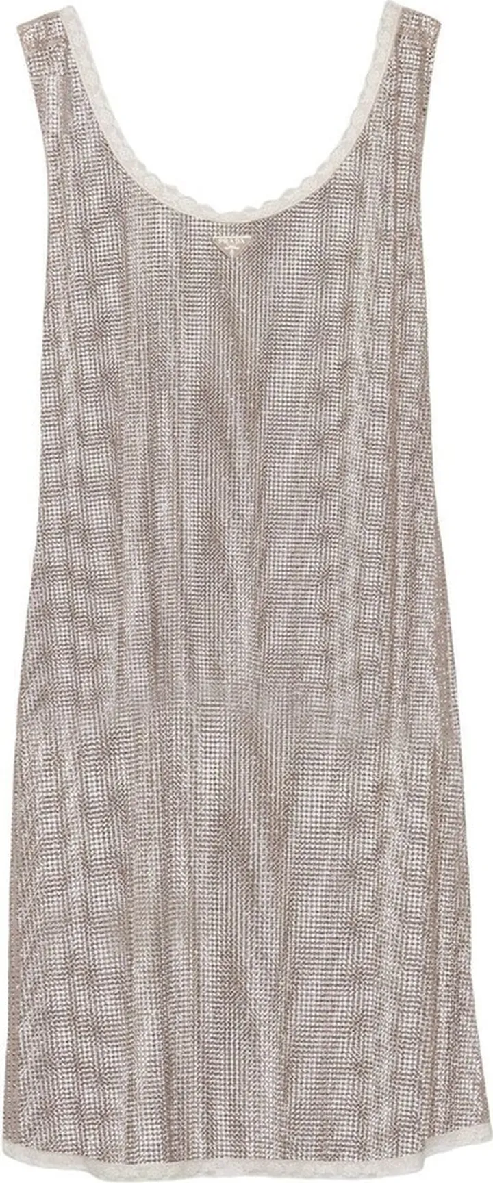 Rhinestone-Embellished Mesh Minidress