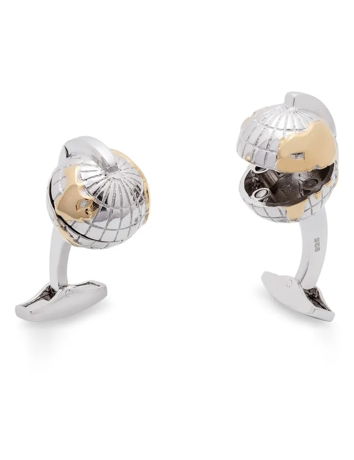 Oceanic Globe Cuff Links