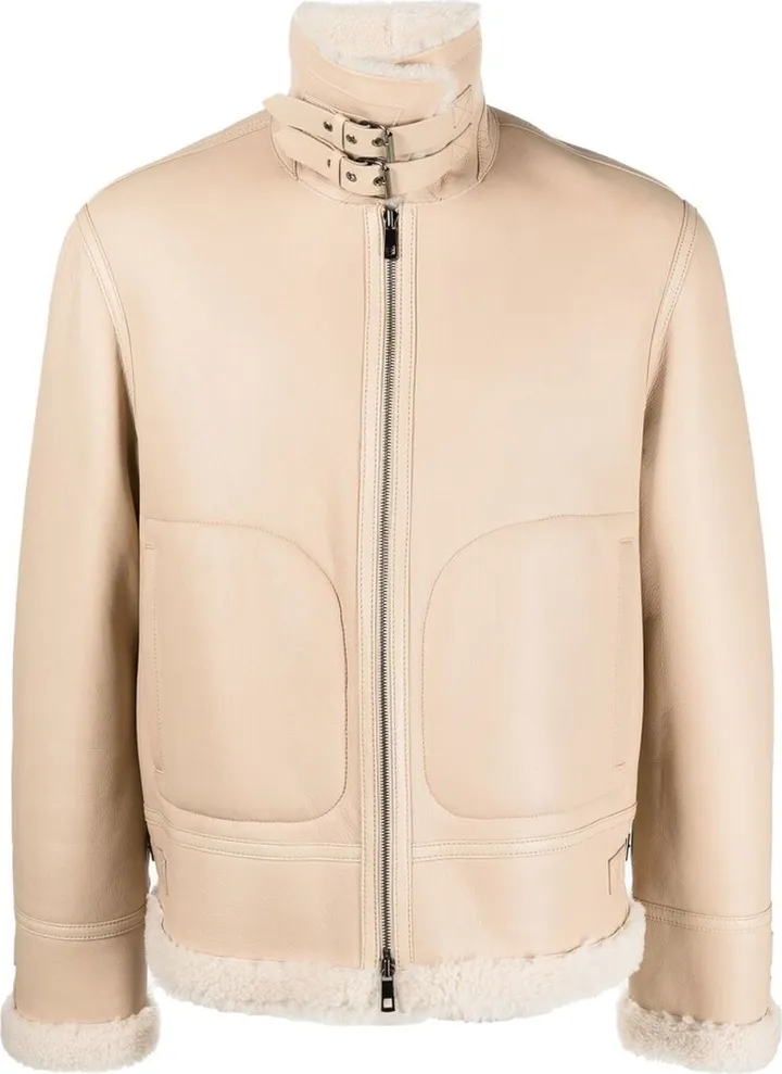 Zip-Up Leather Jacket