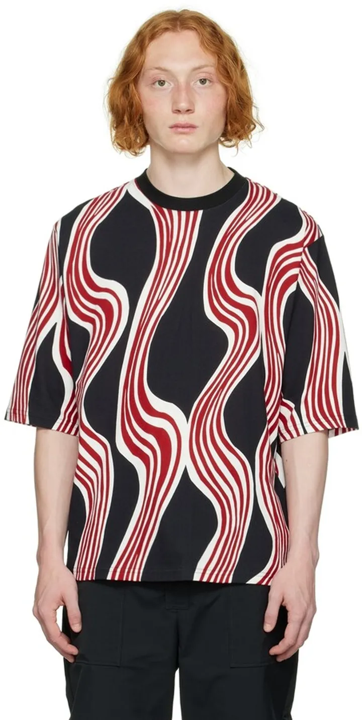Moncler Genius Black 1 Moncler JW Anderson Print T-Shirt
